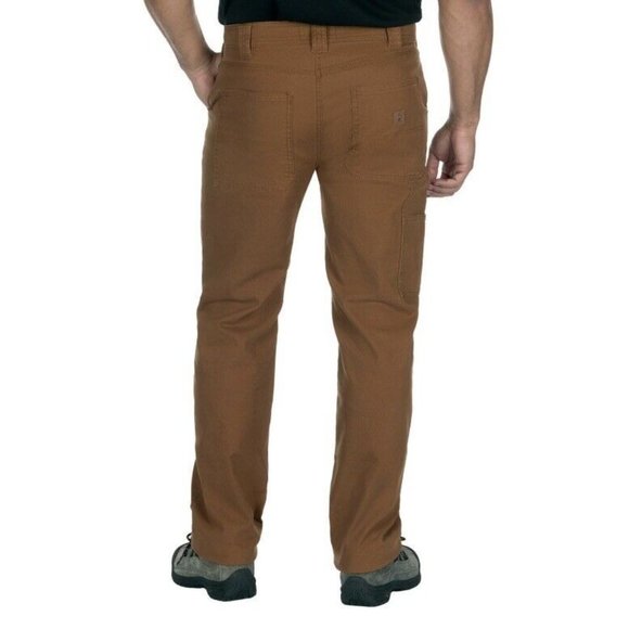 Coleman Mens Tear Resistant Stretch Canvas Utility Pant Brown Size 34 X 32 - Picture 2 of 8